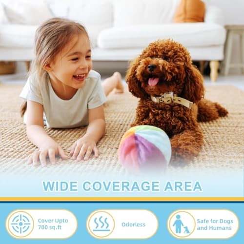 Image of Dog Calming Diffuser 6-in-1 Kit Dog Appeasing Pheromone Relief Separation Anxiety, Equipped with 2 Plug in + 4 Refills 48ml Vial, Reduce Aggression Barking, Supply for 120 Days-Tasteless