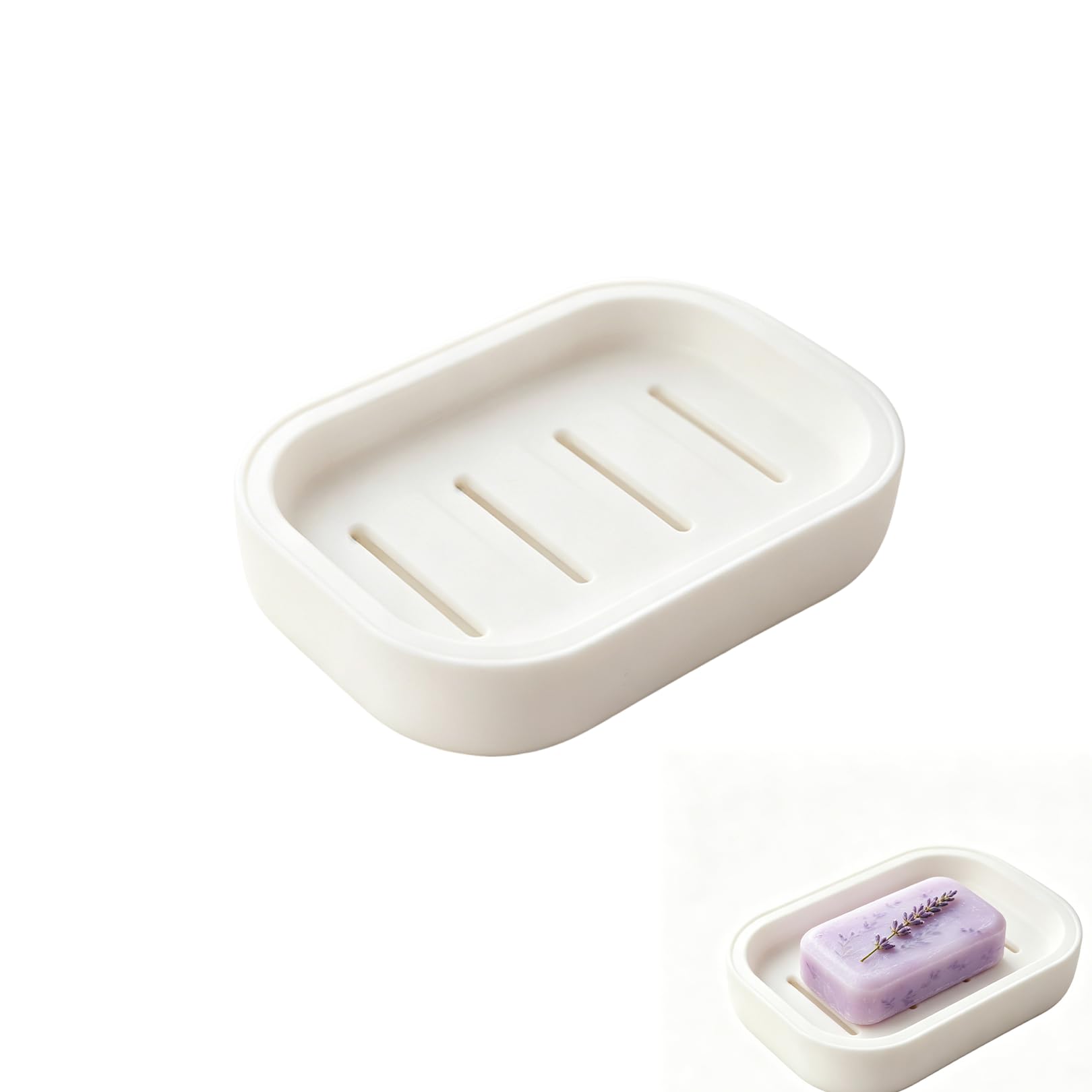 Soap Dish with Drainage,Plastic Draining Bar Soap Dishes Holder for Kitchen