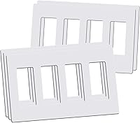 Vista 17 de Placas decorativas de pared sin tornillos, 2 ventanas, tamaño estándar de 4.68 x 4.74 pulgadas, placa frontal de tornillo oculto