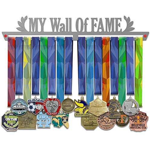 VICTORY HANGERS Soportes Para Medallas MY WALL OF FAME Gancho Exhibidor de Medallas | Medallero | Elegante Expositor Para Medallas * 100% Acero Inoxidable | Percha Para Medallas | Para Los Campeones !