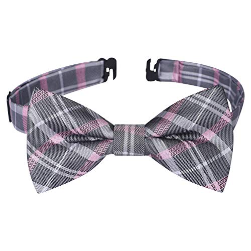 Image of HISDERN Bow Ties for Boys Pre Tied Toddler Bow Tie Adjustable Kids Bowties Clip On Fun Patterned Bowties for Wedding Party