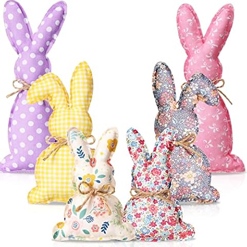 6 Pcs Rustic Easter Bunny Decor by Leyndo Cover