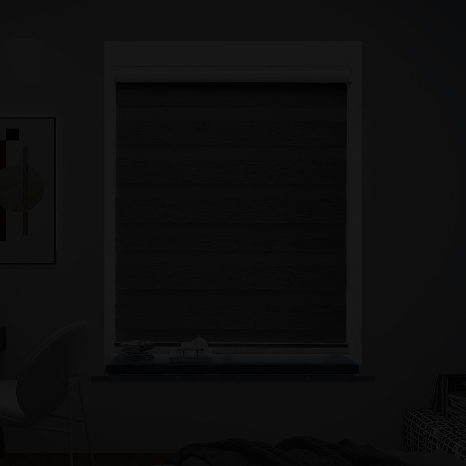 YIIBAII Tenda a rullo per giorno e notte, oscurante, traslucida, per finestre e porte (larghezza 50 cm x lunghezza 150 cm, grigio)