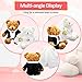Civaner 2 Sets Bear Clothes Include Outfits of Groom's Tuxedo Suit and Bridal Dress Set, The Bear is Not Included, Suitable for 14-16 Inch Stuffed Animal Clothes
