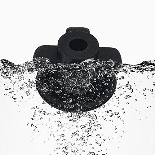 6 Pcs Replacement Part Reservoir Tank Valve Rubber Gasket, Blue Washer Reservoir Plug Compatible with Waterpik Water Flossers WP900, WP112, WP250, WP300, Ultra, Nano, Traveler, VAVA, H2o (Black)
