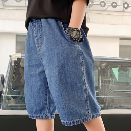 Pantalones cortos holgados de verano para niños y adolescentes de 5 a 15 años 2