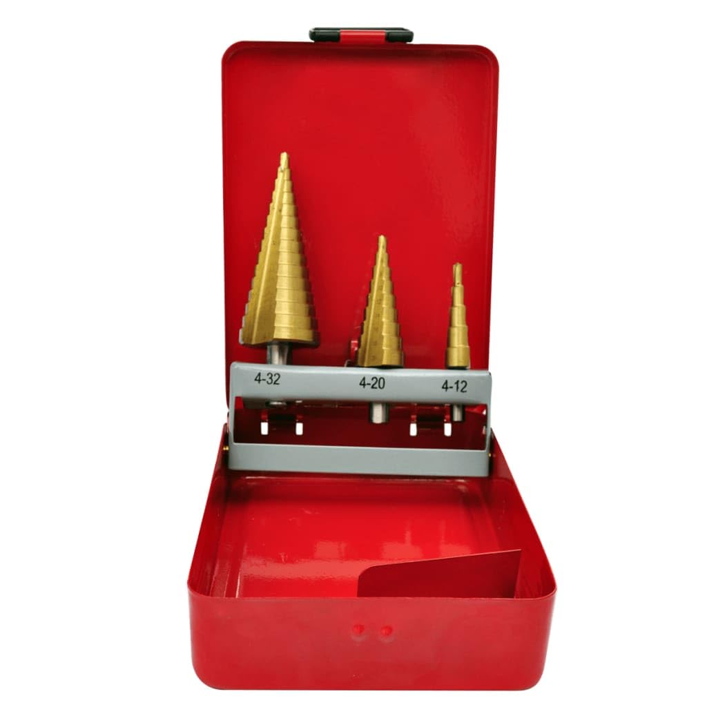 Home & Garden - Juego de brocas escalonadas HSS de 3 piezas para muebles a elegir