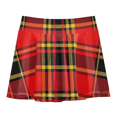Tartan Plaid Red Athletic Shorts Girls Skorts Toddlers Tennis Skirts Navy School Skirt 3t