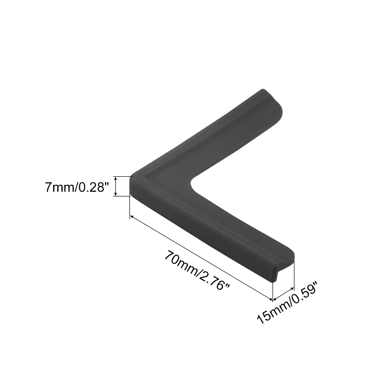Lot De 4 Protections D'angle Pour Fenêtre - Dimensions 70 X 15 Mm - Noir - Style Simple - Marque Zaplyte