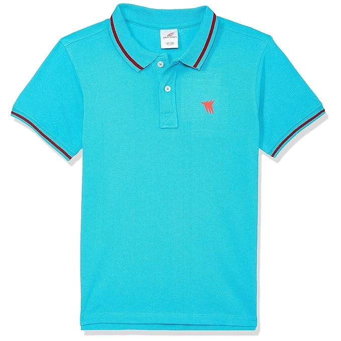 Image of Cloth Theory Boys Cotton Polo T-Shirt for Kids Regular Fit Half Sleeve Casual Summer Polo Neck T-Shirt