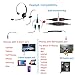 Telephone Headset with Noise Canceling Microphone, Mono Office Call Center Headset with RJ9 & 3.5mm Jack for Landline Deskphone Cell Phone PC Laptop, Work for Mitel Aastra Toshiba NEC Shoretel
