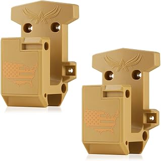2 Pack Gun Wall Mount for 223/5.56 Rifle & Magazine, AR15 Rifle Wall Rack Runner Mount - Hidcor