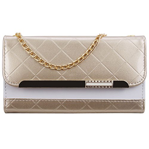 True Color Premium Stylish Wristlet Wallet Case Cover Cross Body Chain Bag Clutch Purse for iPhone 6 6s (4.7