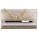 True Color® Premium Stylish Wristlet Wallet Case Cover Cross Body Chain Bag Clutch Purse for iPhone 6 6s (4.7") - Gold