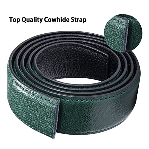 JSEIAJB Green Genuine Leather Belts For Men Metal Automatic Buckle Men's Belt Waist Strap3