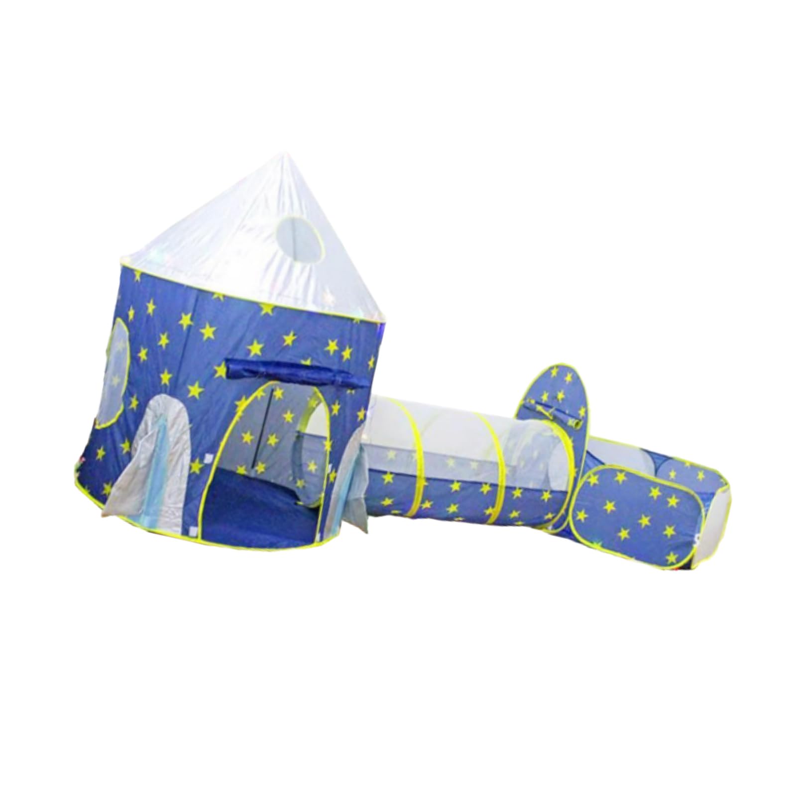 3-teiliges Babyzelt, Spielzelt für, Sicherer Indoor-Krabbeltunnel und Bällebad für ab 3 Jahren, Leicht zu Verstauendes Stoffdesign (Blauer dreiteiliger Anzug)