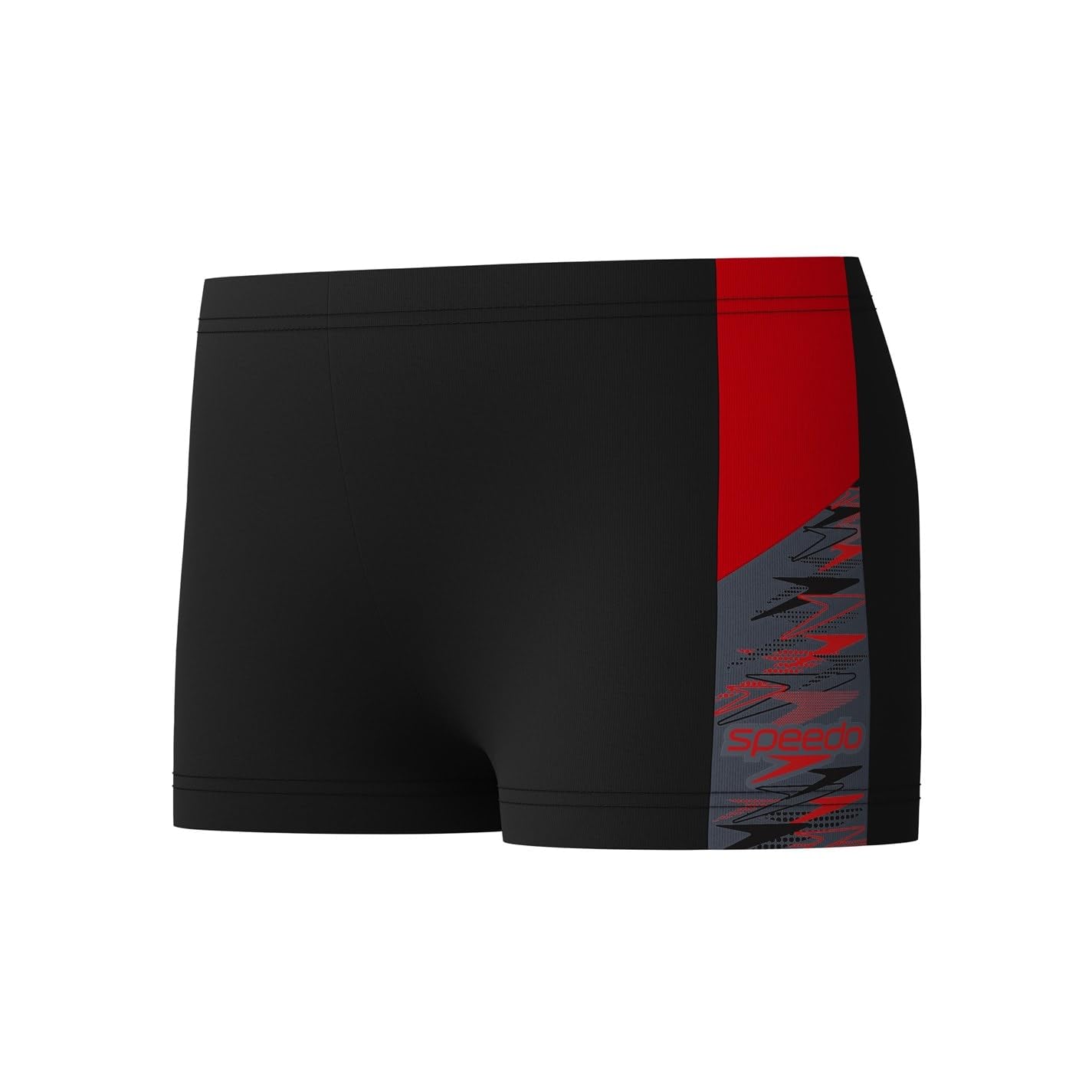 Speedo Boys Kids' Dive Aqsht Swimming Trunks - Anth/Red - 13 (XL)