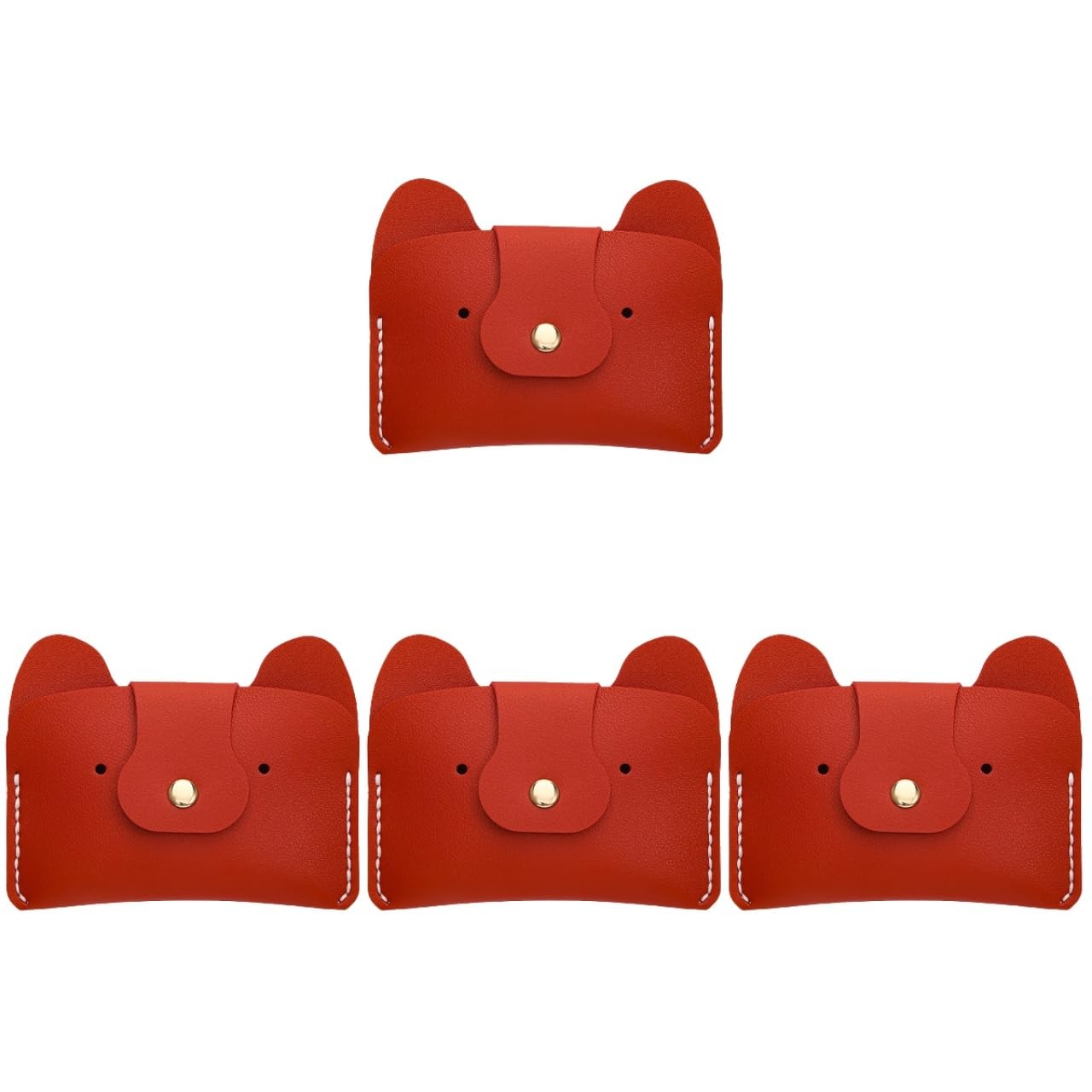 VICASKY 4Sets DIY PU Bag Making Kit Cartoon Supplies for Crafting for DIY Lovers and Handmade Coin Bag Accessories