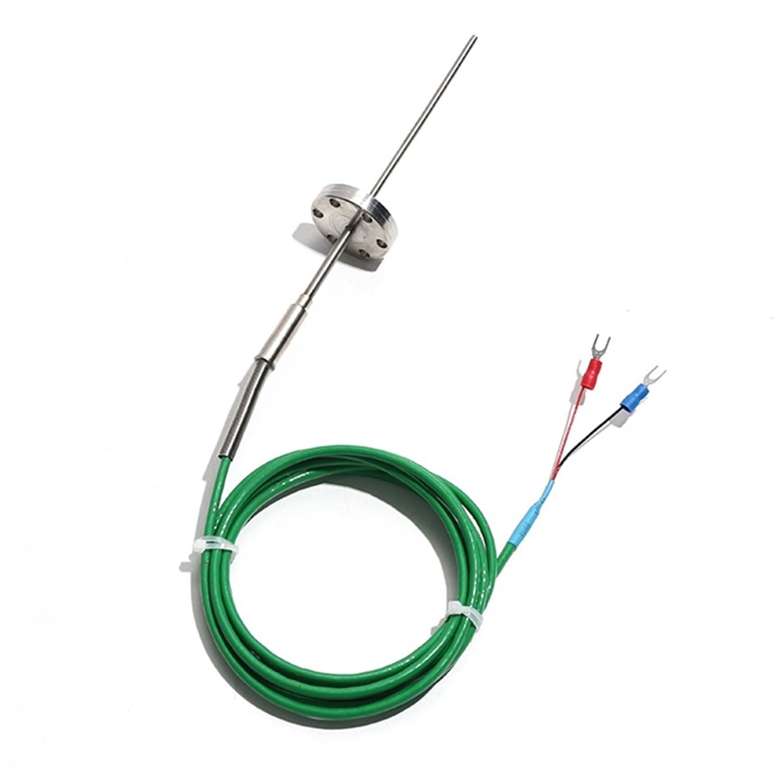 Sensore di temperatura corazzato PT100/tipo K compatibile con vuoto 16/25/40/50mm montato su flangia for piastre cieche KF/CF sonda 3 * 100mm(K CF with hole,25mm)