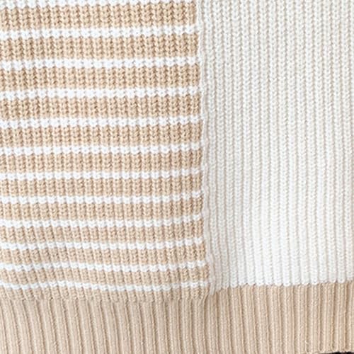 Sweaters for Men Oversize Crewneck Patchwork Lightweight Pullover Casual Trendy Knitwear Jumper Tops Winter Clothes4