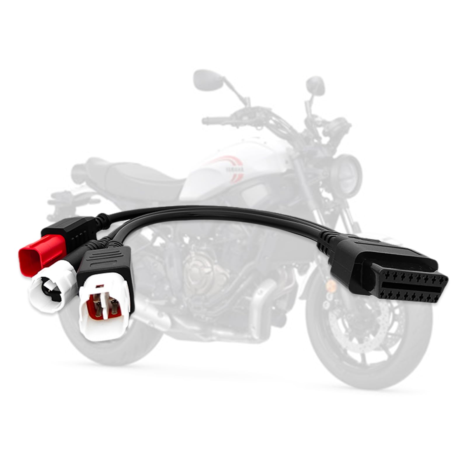 3-in-1 OBD2 Adapter Cable,Fit for Yamaha Kline Euro5 Motorcycle 16 Pin to 3 Pin 4 Pin 6 Pin OBD Diagnostic Cable,OBD2 to OBD1 6/4/3 pin Plug Adapter for Honda Guzzi Kawasaki Suzuki Motorbike