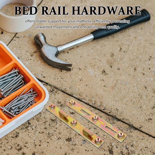 Fixation de cadre de lit instable via supports de rails en fer robustes - 8