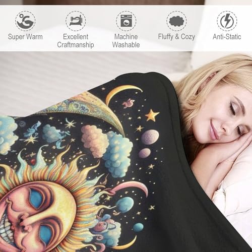 Couverture super douce Planet coloré en flannel moelleuse de qualité - 4