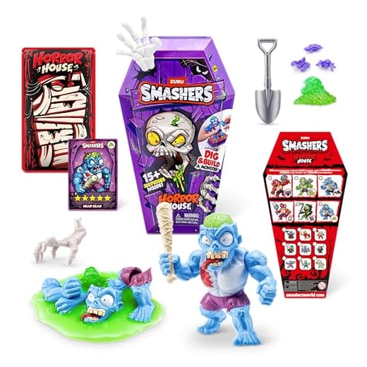 Smashers Horror House de ZURU, Juguete Interactivo, Juguete Coleccionable para niños y Adolescentes (30 cm), (Zombie)