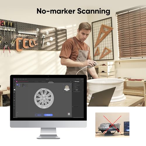 3DMakerpro Scanner 3D, Scanners de Modelo 3D Portáteis Mole para Impressão 3D, Precisão de 0,05 Mm,