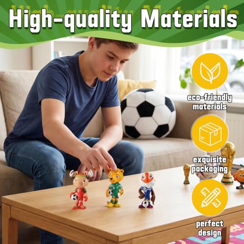 TCMOT 3PCS World Cup Mascots 2026, World Cup 2026 Merchandise, Collectible Team Mascots with Exquisite Details, Soccer Fan Game Gift, Party Decor by TCMOT - Used condition - Image 6