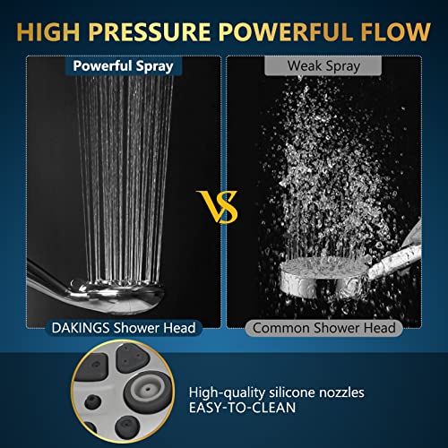 Dakings B55135CP 6 Spray Modes High Pressure Handheld Showerhead Set Upgraded 5 Inches Shower Head thumb #2