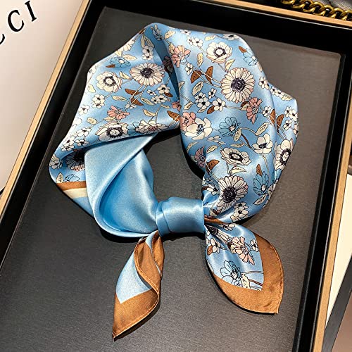 Woman's gift Christmas gift 圣诞礼物 新款真丝丝巾 减龄洋气 时尚小方巾 印花多功能桑蚕丝丝巾3