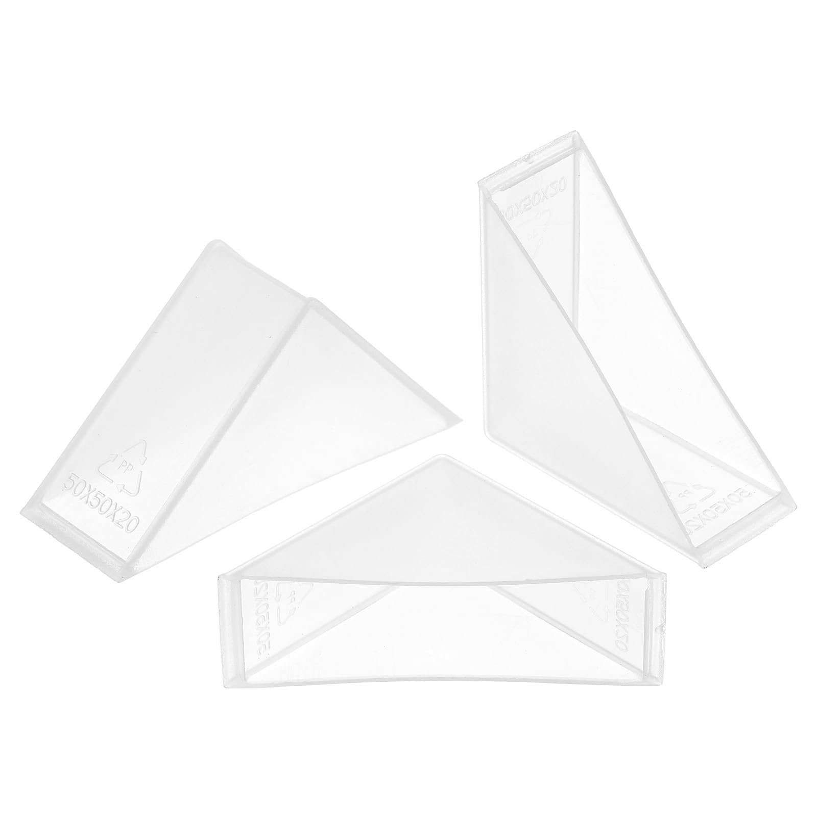 uxcell 8Pcs Plastic Corner Protectors 20x70mm Right Angle Shape Glass Corner Guards Cushion for Corner Protection of Glass, Mirror, Tile, White