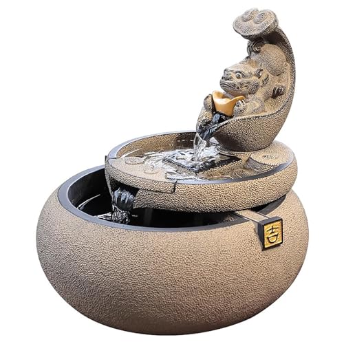 Fontana da tavolo, decorazione a cascata per interni in stile cinese con pompa silenziosa per ufficio, soggiorno e sala studio