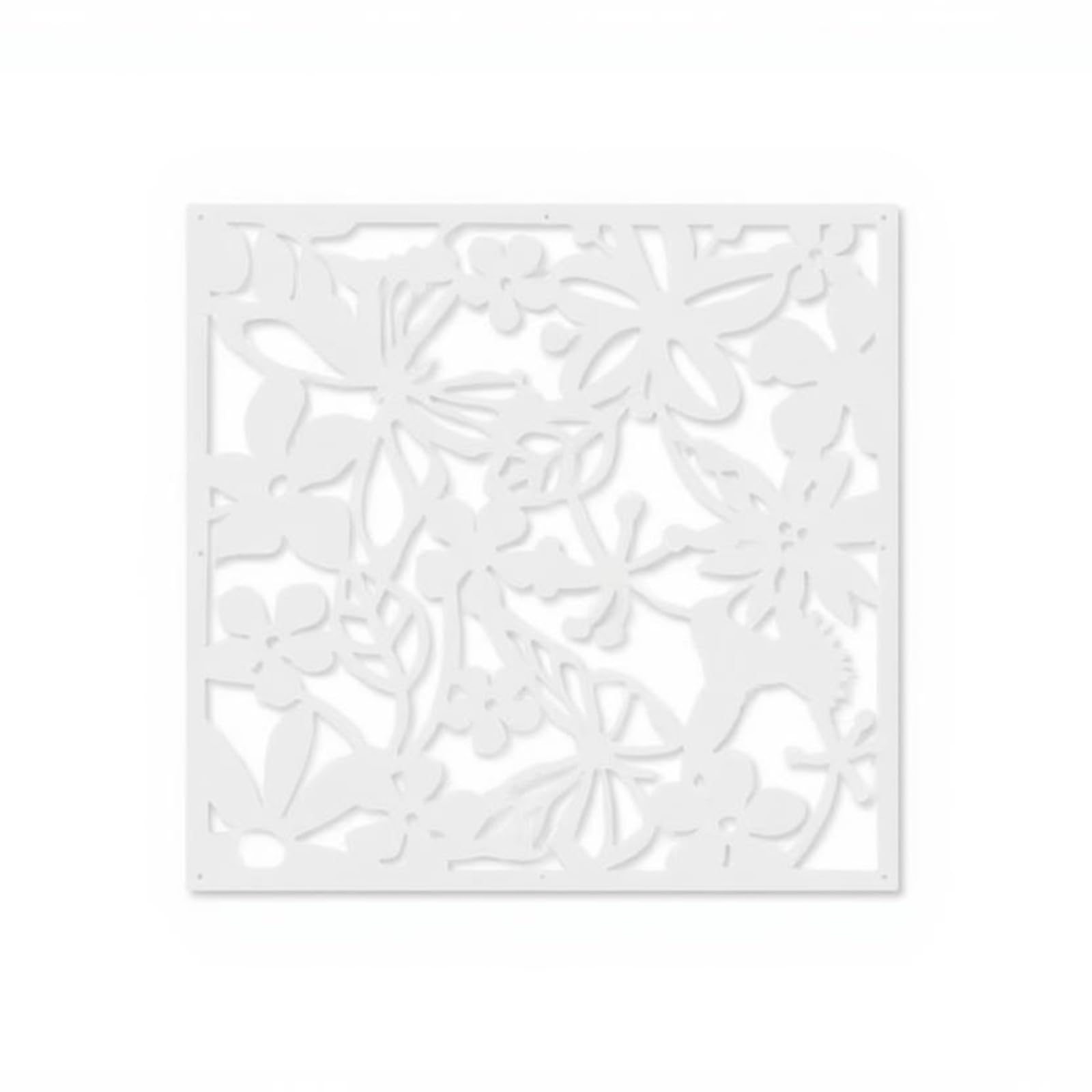 Room Divider, Chinesedesign Partition Screen, Minimalist Hanging Privacy Curtain, Portable, Non-Adjustable, Indoor Decoration White Carved-image-45
