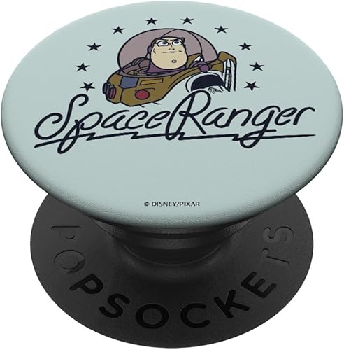 Disney Pixar Toy Story Buzz Lightyear Simple Retrato PopSockets Agarre y Soporte para teléfonos y tabletas, Negro
