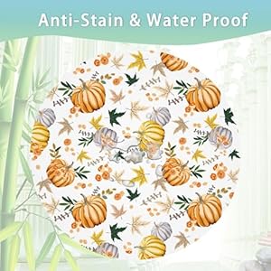 Hello Fall Thanksgiving Round Tablecloth 60 inch,Pumpkins Flowers Circle Table Cloth Polyester Waterproof Stain Wrinkle Free Table Cover for Home Kitchen Dining Party Pinic Patio Outdoor Decor Hello Fall Thanksgiving Round Tablecloth 60 inchPumpkins Flowers Circle Table Cloth Polyester Waterproof Stain Wrinkle Free Table Cover for Home Kitchen Dining Party Pinic Patio Outdoor Decor