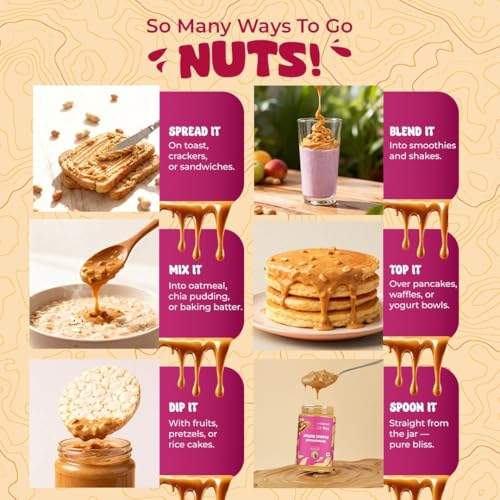 Image of Asmita Organic Farms Crunchy Peanut Butter Unsweetened 325g | Made with Roasted Peanuts | No Added Sugars or Salt | High Protein Spread | Cholesterol & Trans Fat Free | Healthy Breakfast Spread