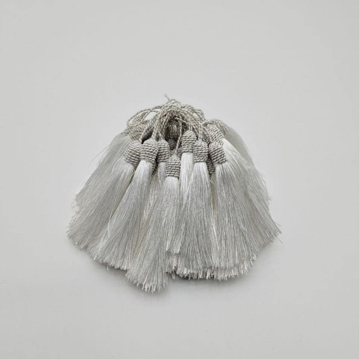 2-100 sztuk/partia 15 cm wiszące liny jedwabne frędzle Fringe szycia pomponem wykończenia klucz frędzle dla majsterkowiczów upiększyć akcesoria do zasłon-50 sztuk, Sapphire 11 (biały 23 50 sztuk)