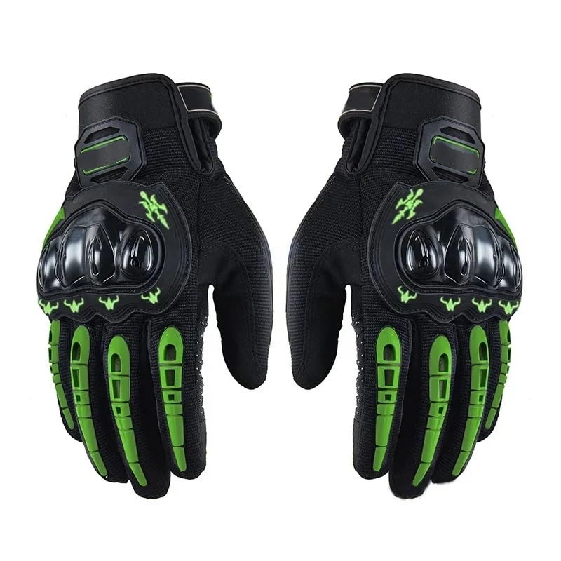 Gants de moto d'été respirants écran tactile taille M vert