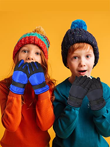 Image of SATINIOR 2 Pairs Kids Winter Snow Gloves Ski Mitten