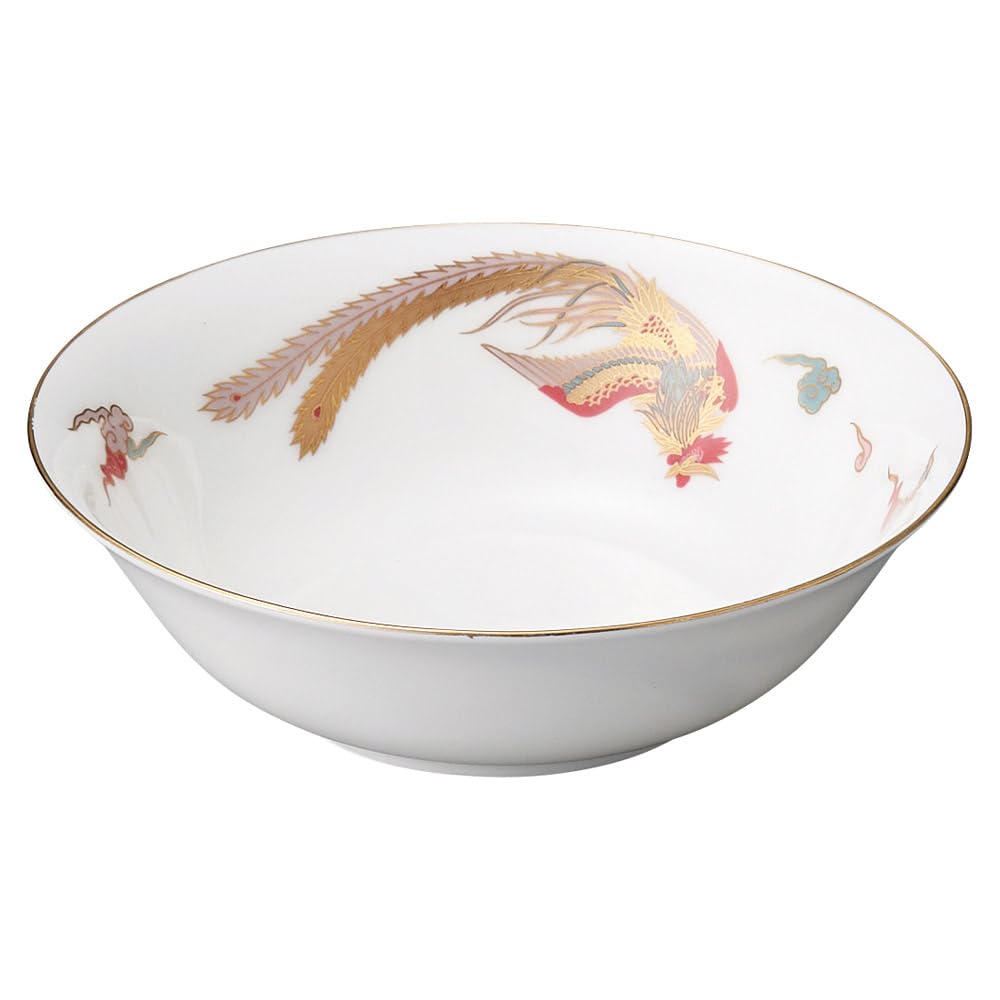 Amazon｜ボーンチャイナ 金彩鳳凰 5 1/2深皿 | 中華 小皿 [14.2 x 14.2