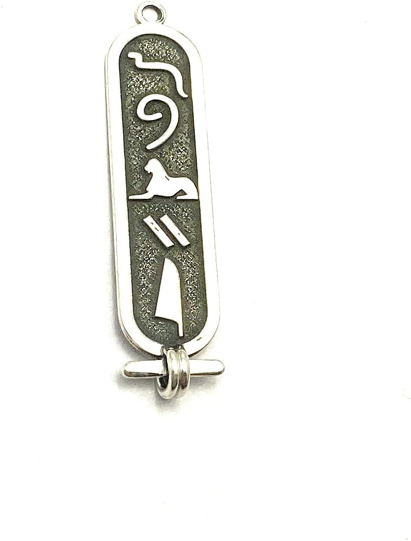 Oxidized Cartouche Personalized Name Necklace, 14k Gold Personalized Handmade, Egyptian Pendant Jewelry Women, Hieroglyph Egypt Name Necklace by HStudio