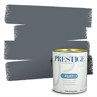 PRESTIGE Paints Interior Paint and Primer In One, 1-Gallon, Flat, Comparable Match of Benjamin Moore* Ocean Floor*