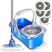 Masthome Mop Bucket with Wringer Set, 5 Extra Microfiber Mop Refills, Microfiber Spin Mop and Bucket System for Floor Cleaning, 1 Gallons Small Mop Bucket for Compact Storage