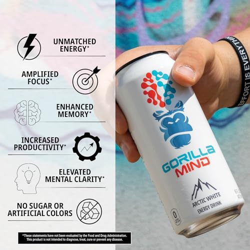 image for Gorilla Mind Energy Drink | Unmatched Energy · Amplified Focus | N-Ac