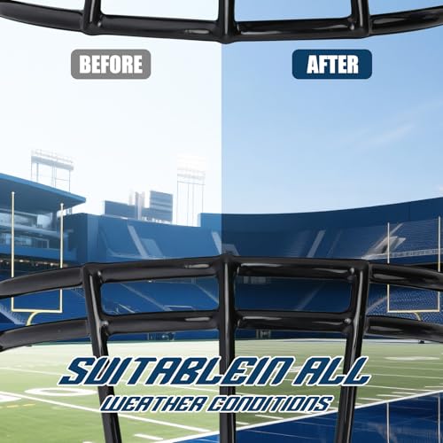 Image of KUBQLIG Football Helmet Visors, Clear and Tinted, 1 or 2 Pack | Clear and tinted options for many youth and adult facemasks with installation hardware
