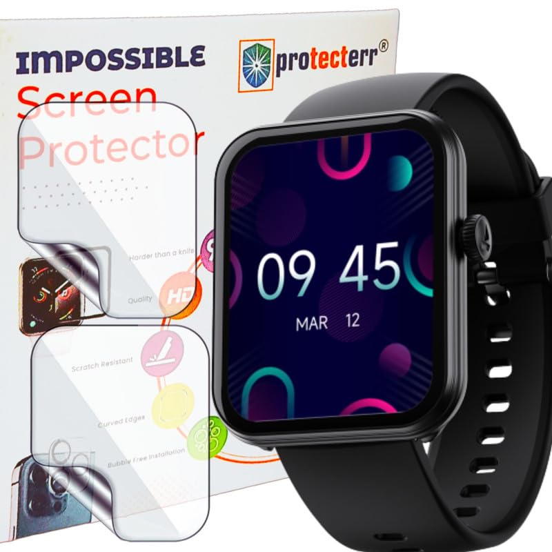 Image of Screen Protector Guard For Boat Cosmos Plus (1.78 inch inch) Smartwatch (2 pack) - 9H Hardness, Unbreakable TPU Film (NOT A TEMPERED GLASS)