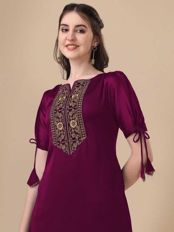 Image of Embroidery Silk Kurti
