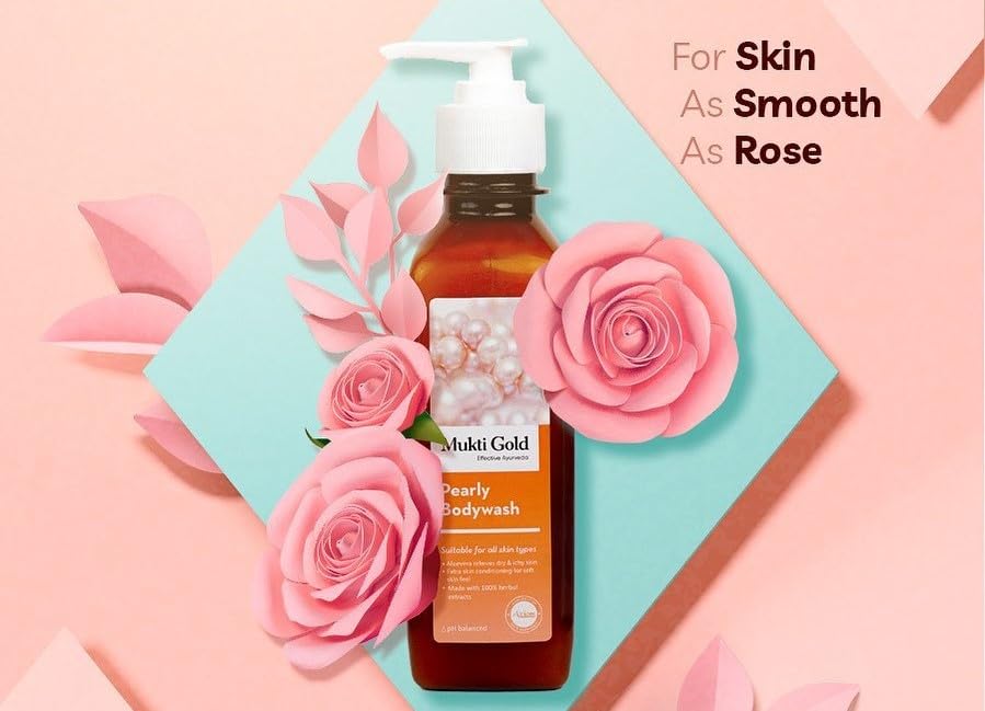 Axiom Mukti Gold Pearly Body wash, Made with herbal extracts, Aloevera Relieves Dry & Itchy Skin with Extra Skin Conditioning, Useful for all skin types, Soft skin feel -250ml 3
